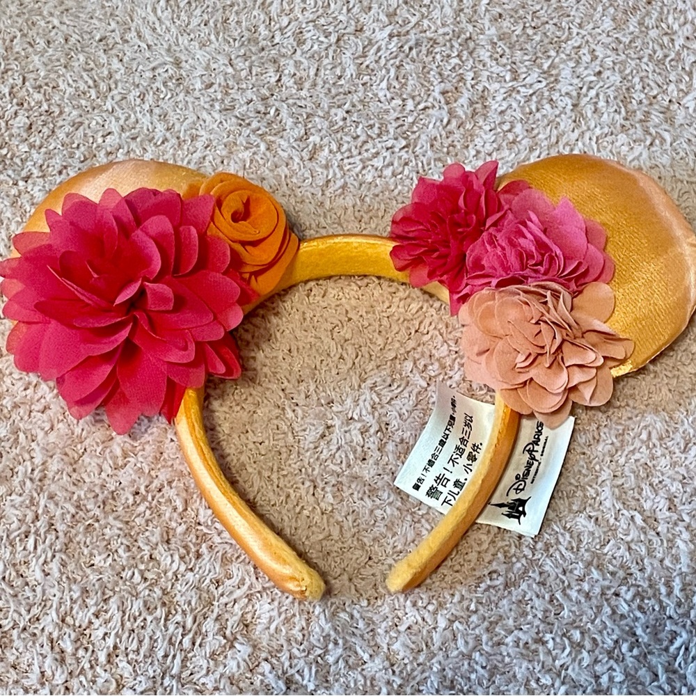 Orange Pink Chiffon Mickey Ears